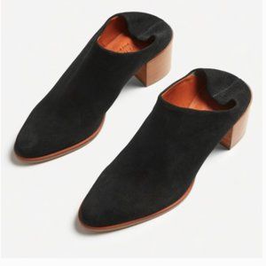Everlane Black Suede Leather Heel Mule Women's Size 7.5